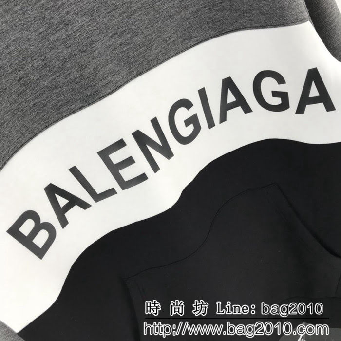 BALENCIAGA巴黎世家  18ss秋冬新款 撞色拼接 太空棉連帽衛衣 ydi1002